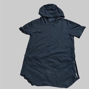 Men's Dark Teal Hooded Shirt